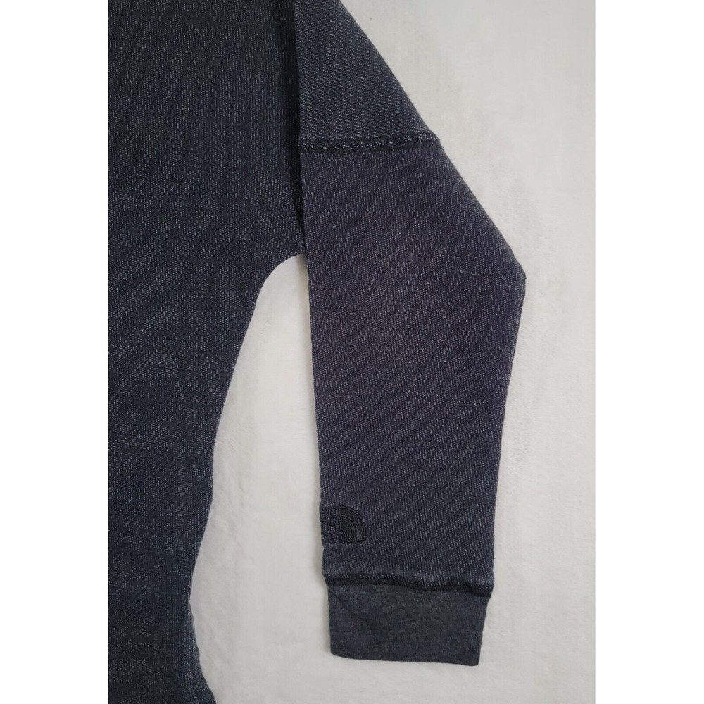 The North Face Women's Terry Pullover Hoodie Size Small Black Heather Top - Picture 3 of 9